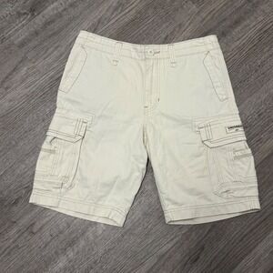Unionbay Mens Cargo Shorts Beige Khaki Cotton Size 30 (32) YB41799 Casual Summer